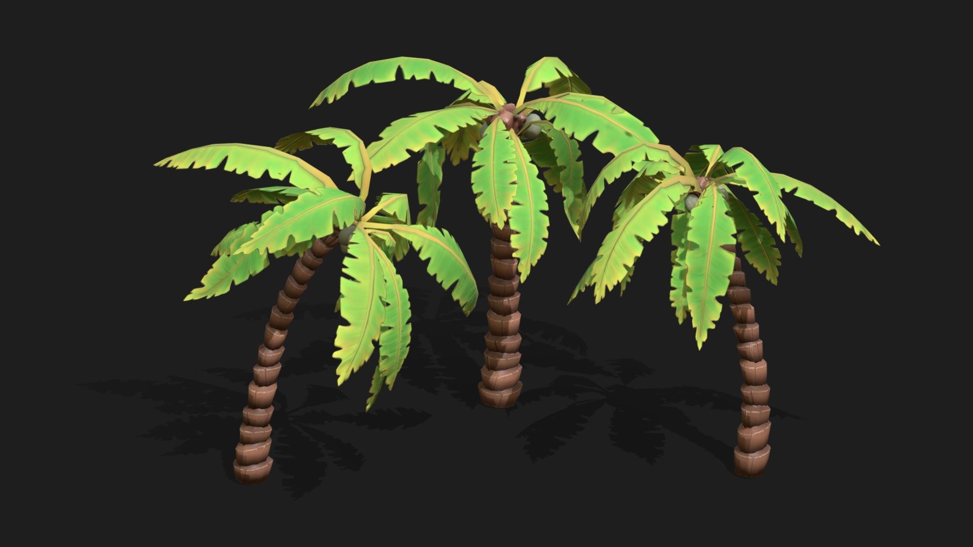 Cartoon Palm Tree 3d model