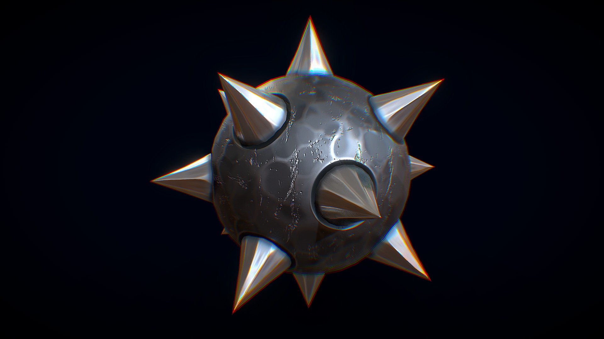 Stylized Spike Ball 3d model