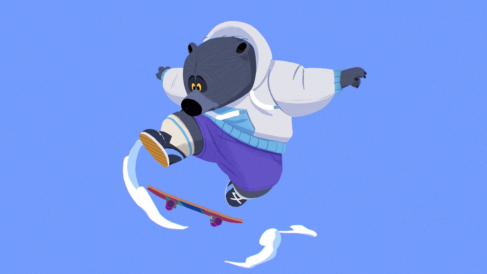 Skater Bear 3d model