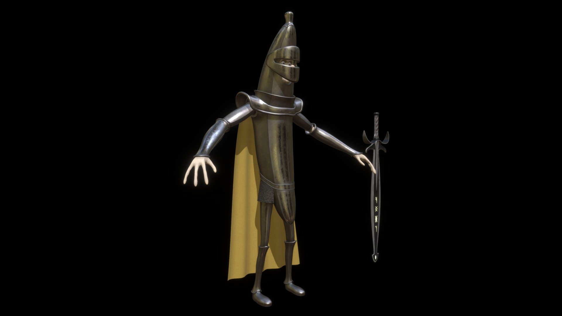 Banana Soldier and Splitter 3d model