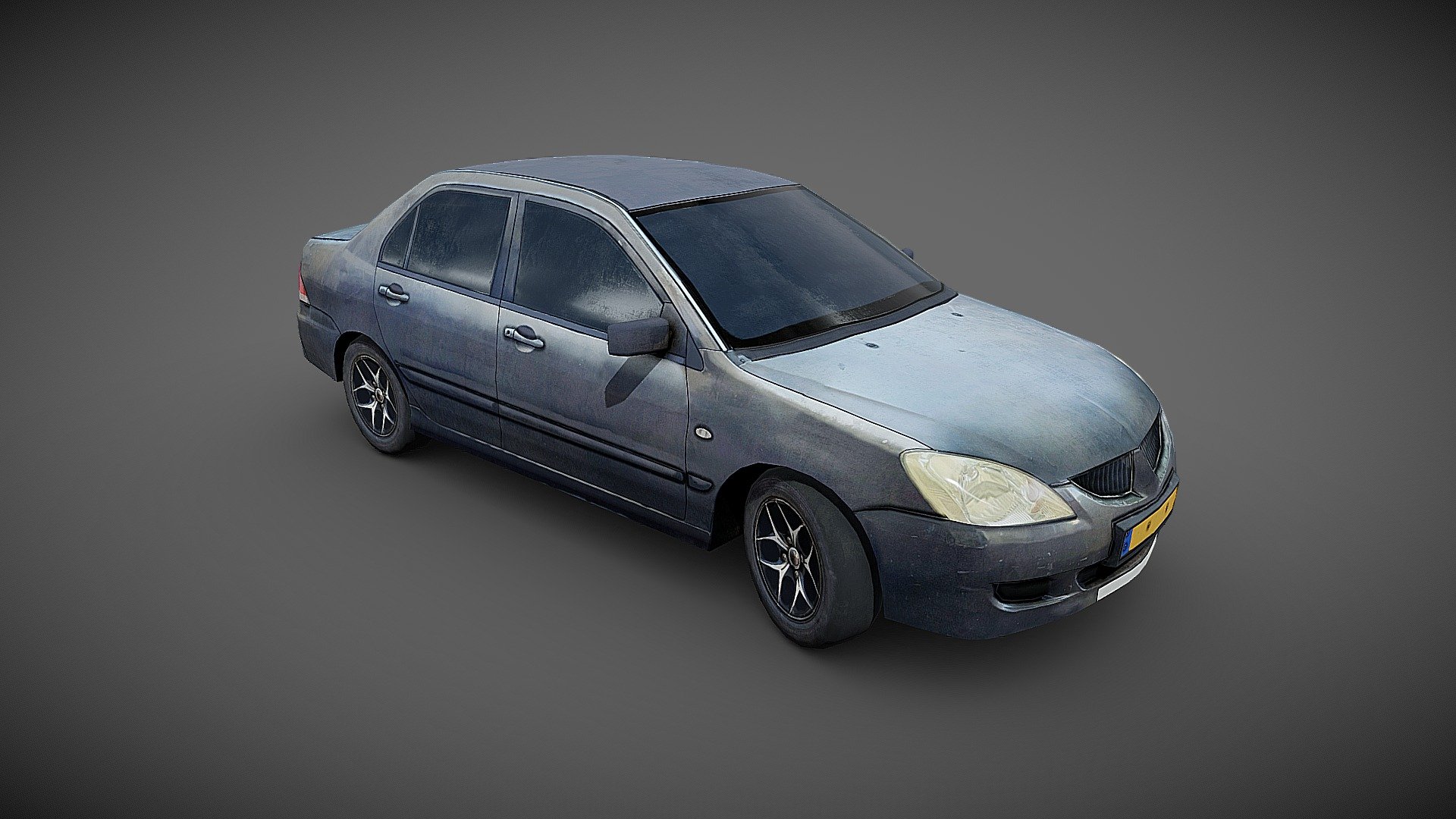 Abandoned car 3d model