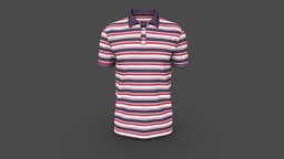 Men Classic Strip Polo Shirt