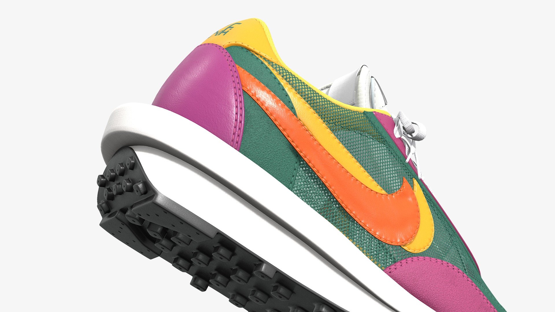 Nike Sacai LD Waffle Pine Green 3d model