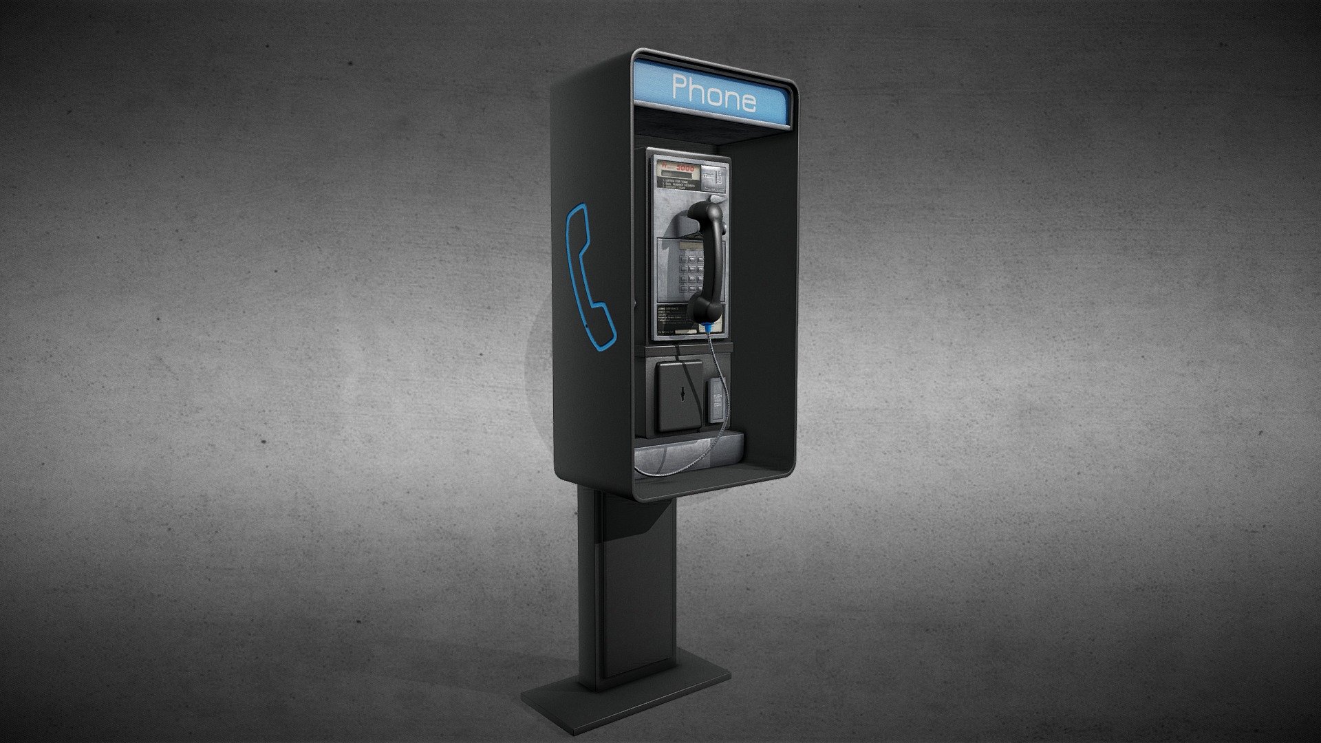 Retro Payphone 3d model