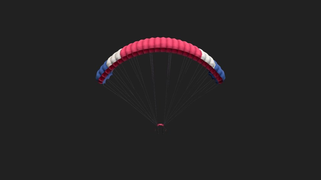 PUBG Parachute (Red) 3d model