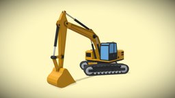 Low Poly Excavator