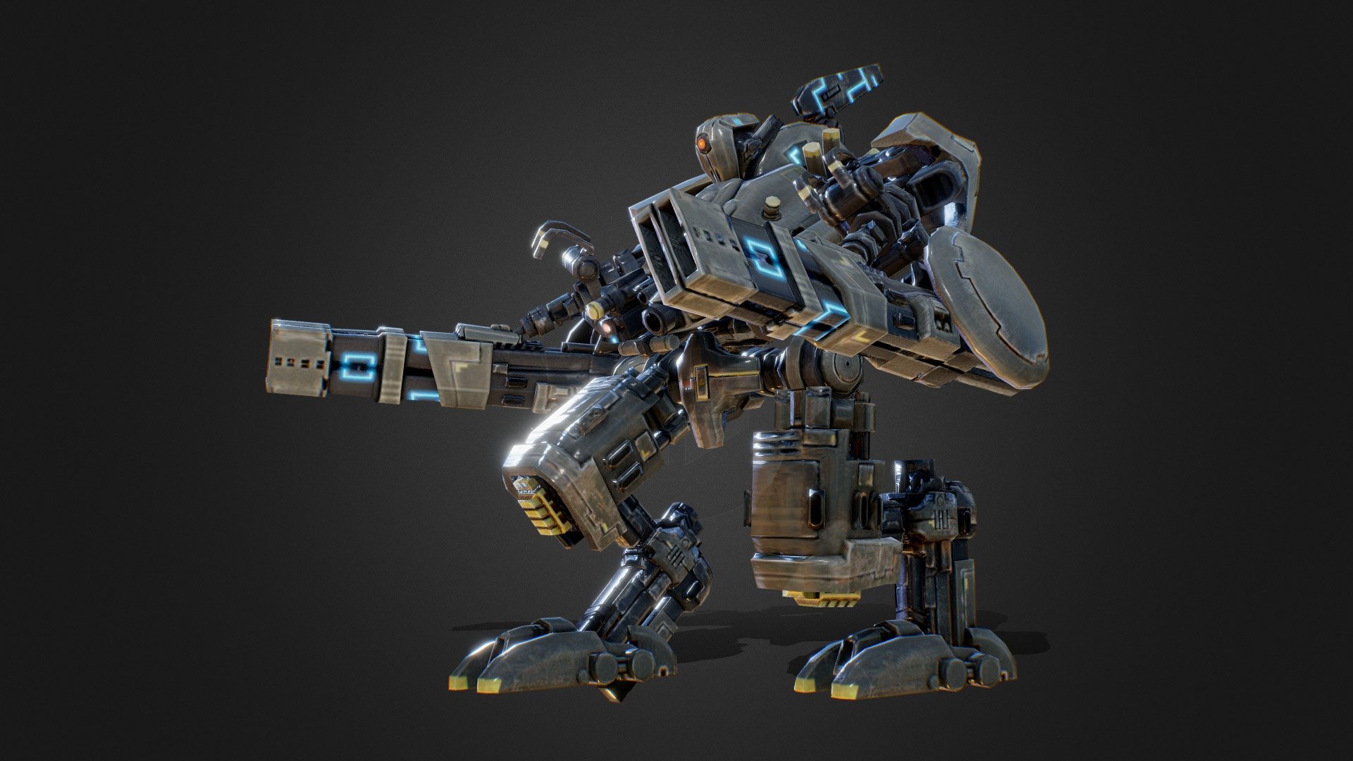 Mech Animation 3d model