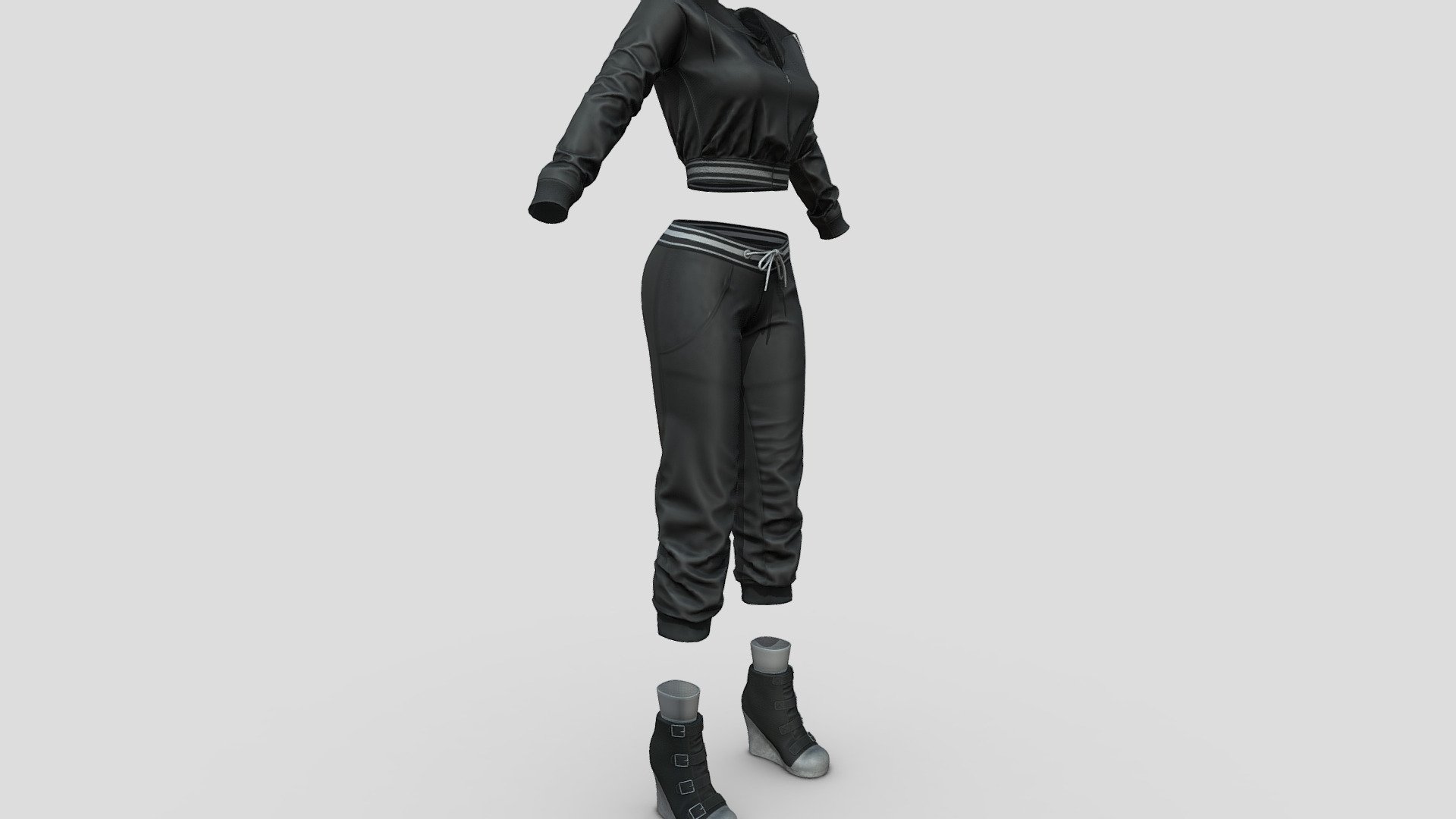 $AVE Female Street Style Outfit 3d model