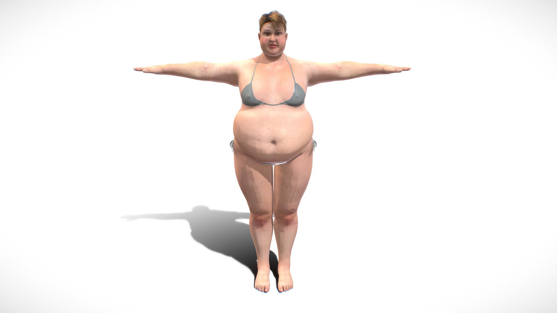 Big Woman ( Rigged ) 3d model