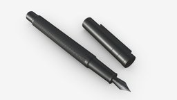 Matte black fountain pen