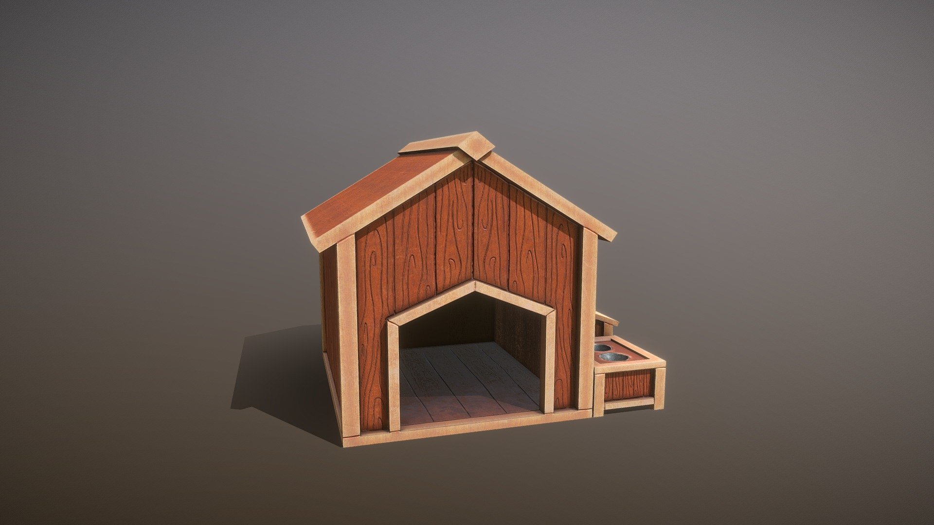 Handpainted Dog House 3d model