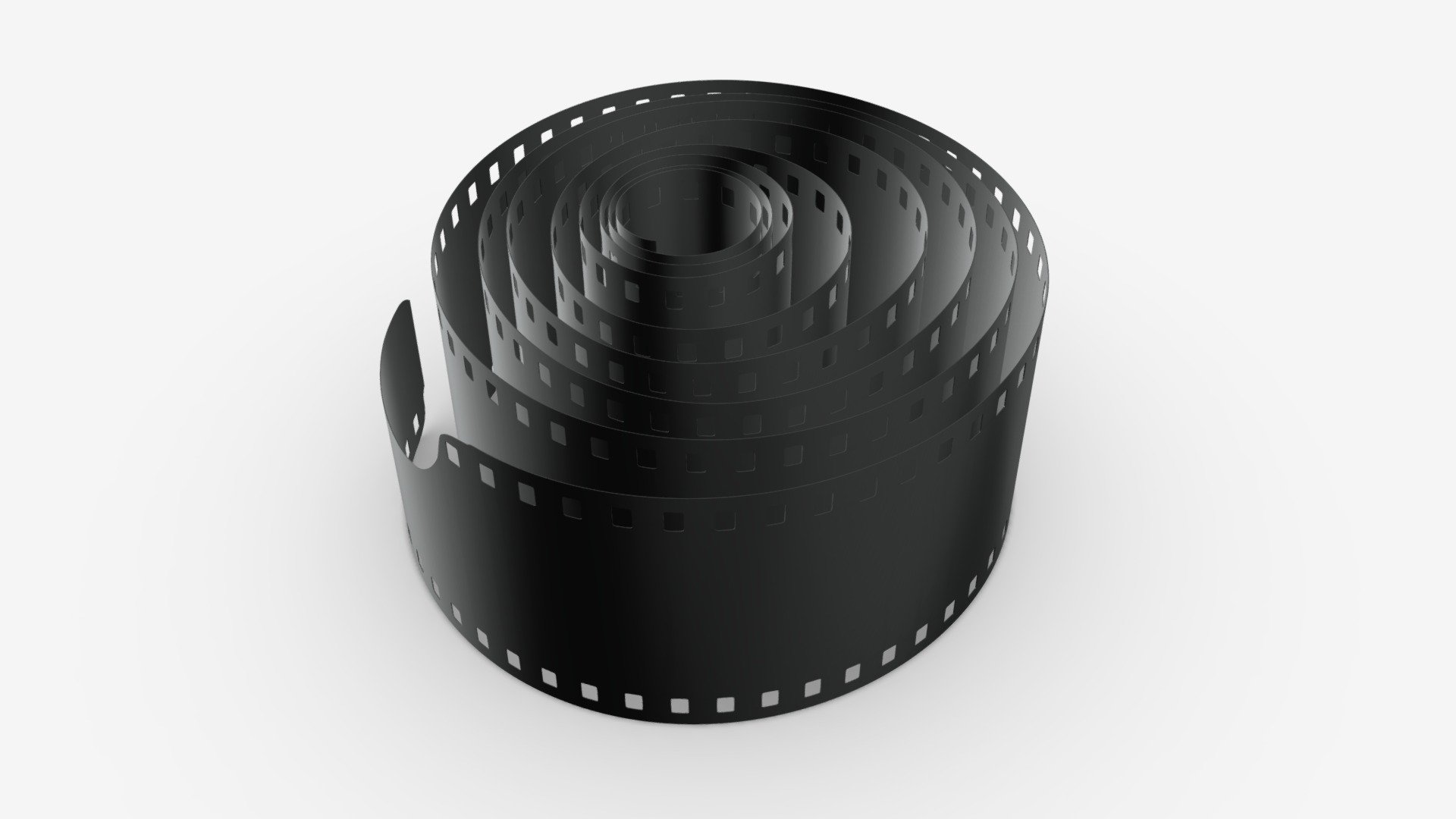 Photographic film roll 3d model