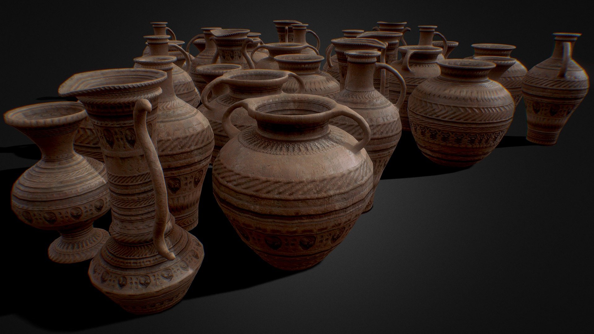 Old Vases 3d model