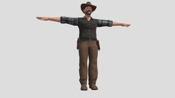 Western Cowboy (Rigged)