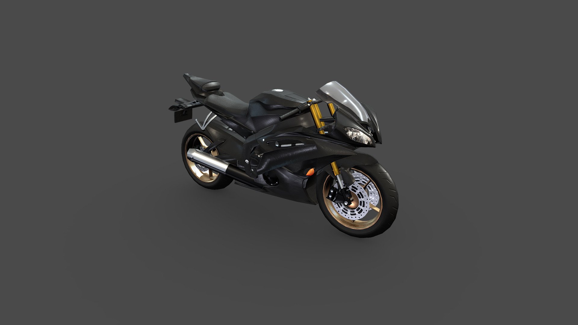 High End Motorbike 3d model