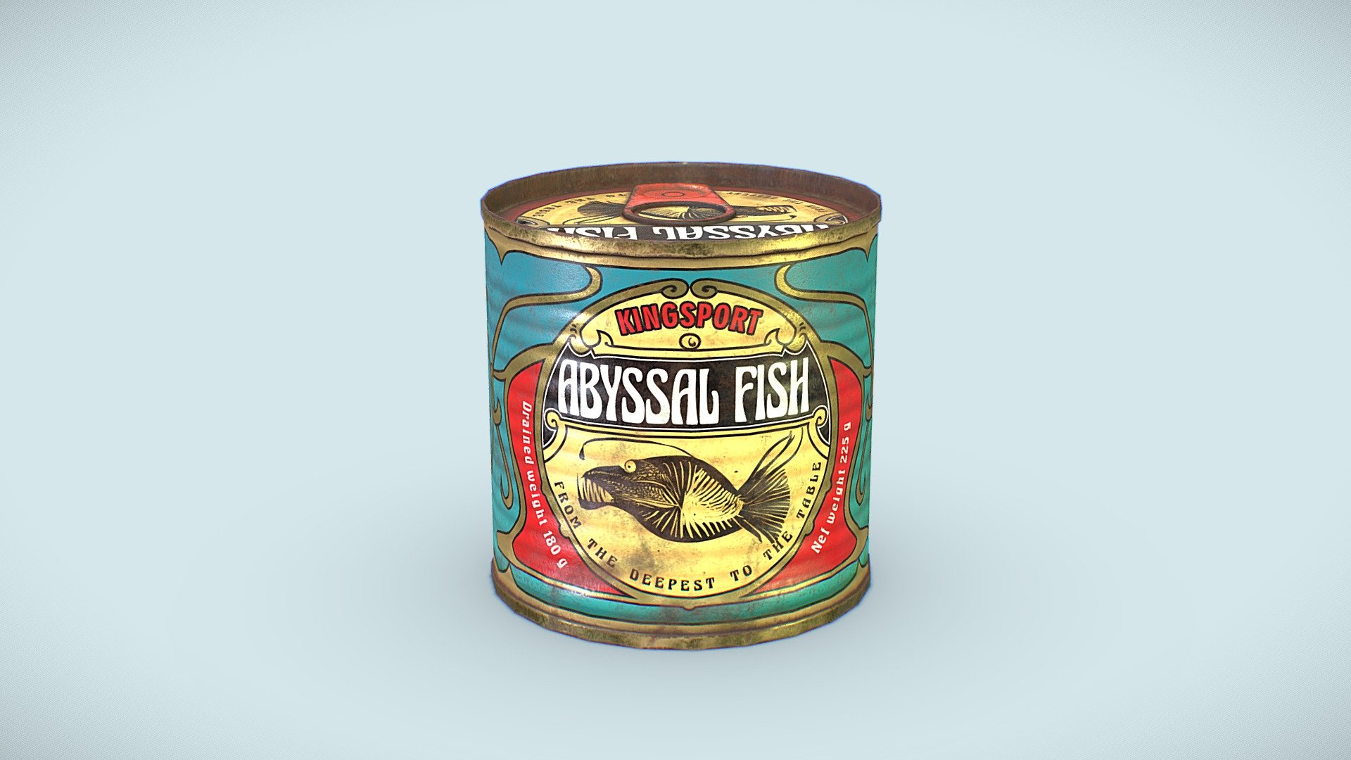 Abyssal fish brass Can 3d model