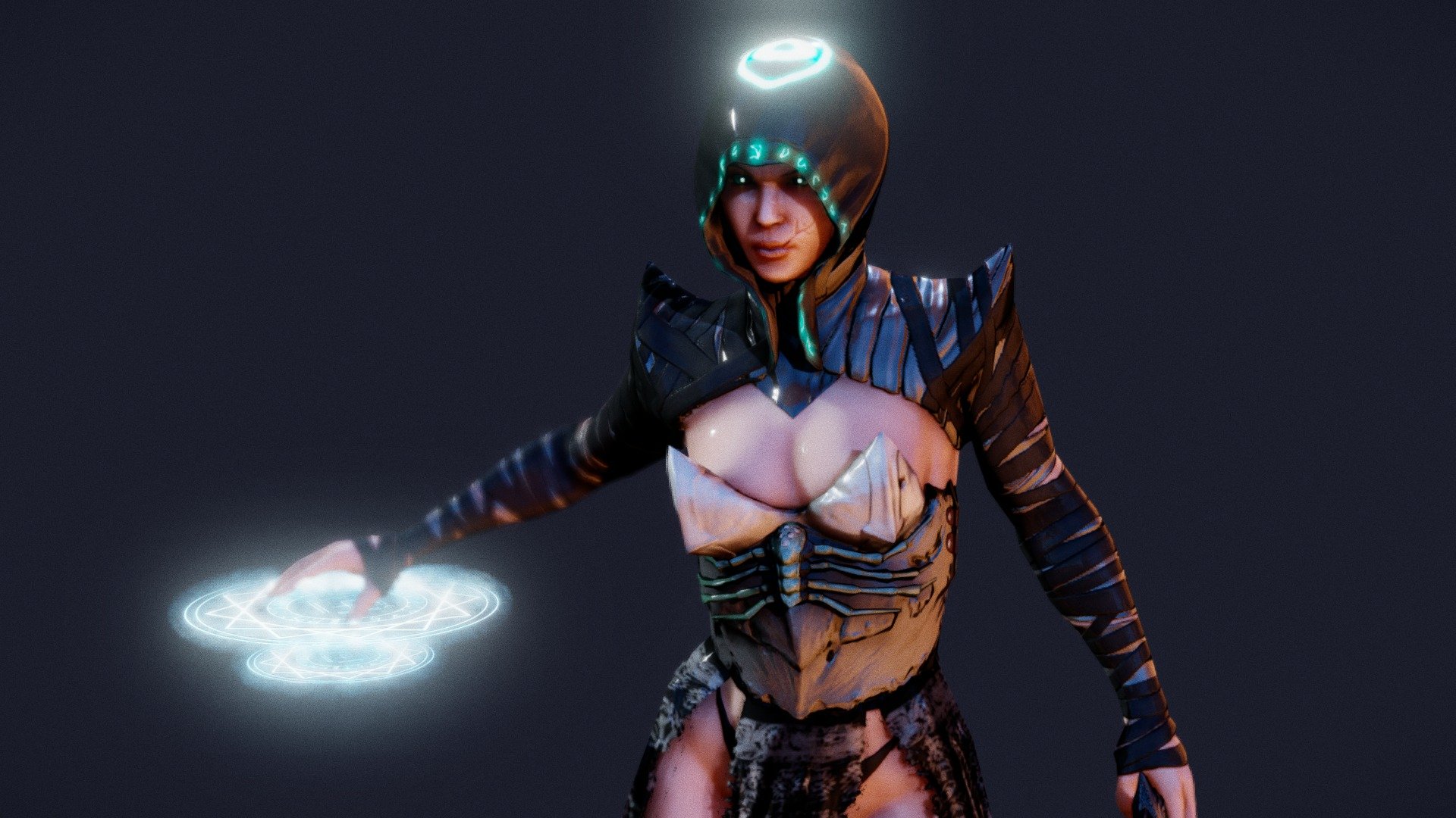 Female Mage 3d model