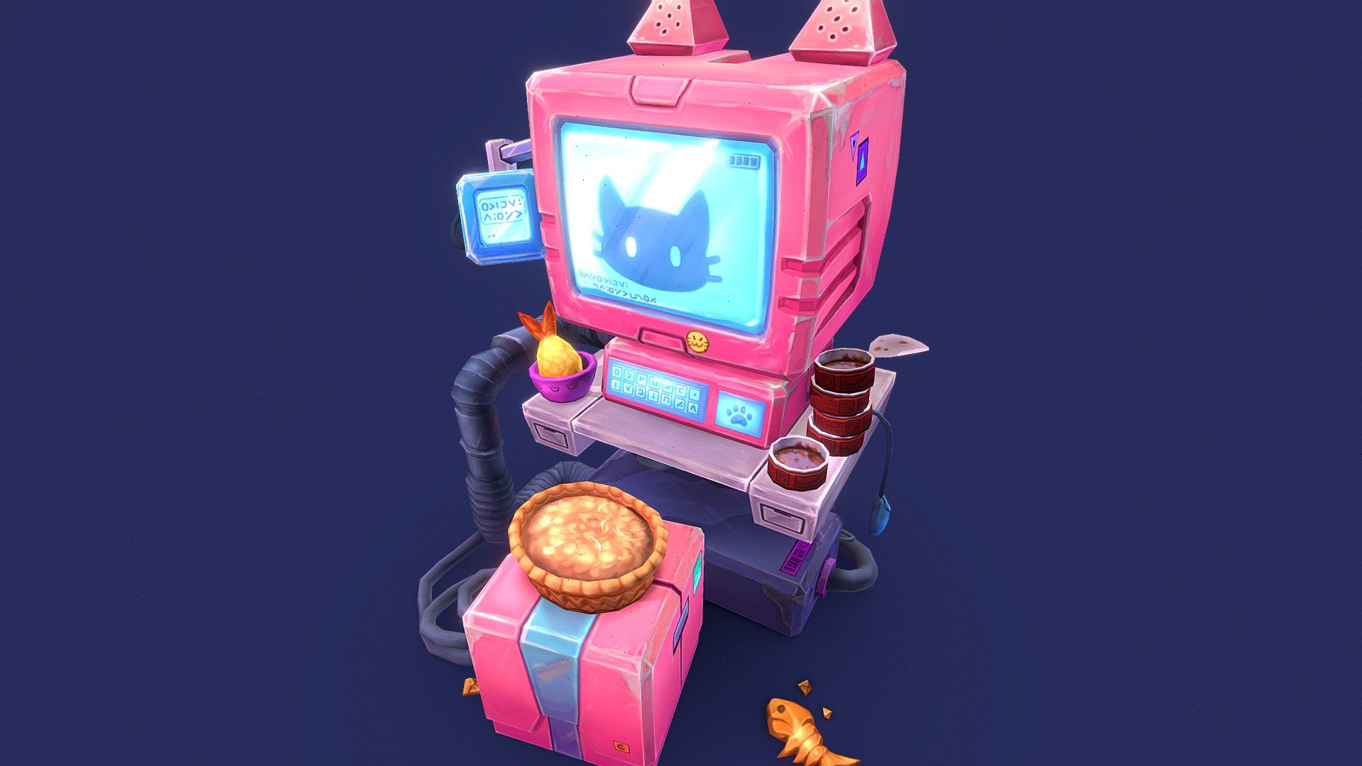 [Prop] Sci-Fi Cat computer 3d model