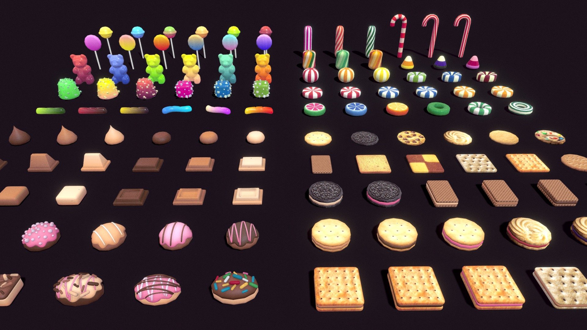 Candy World 3d model