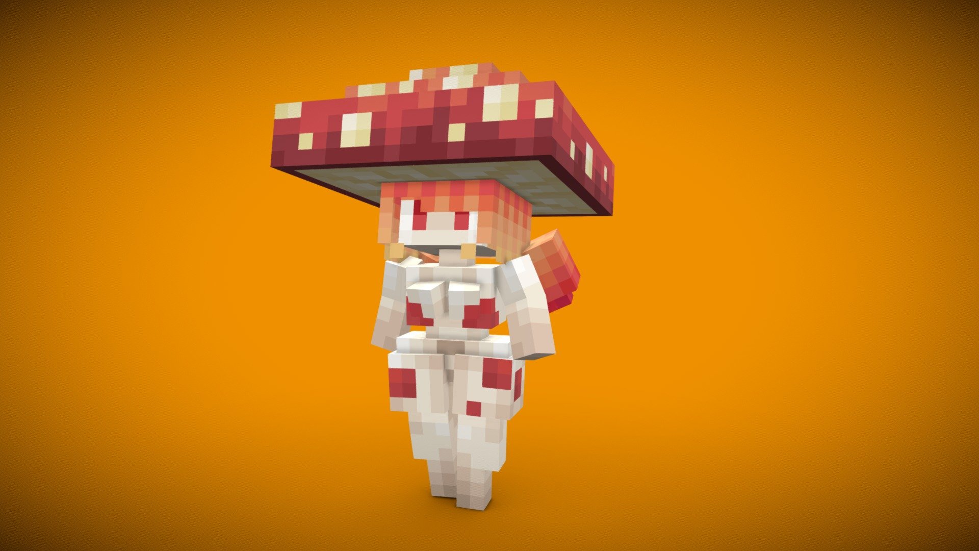 Fly Agaric Mushroom Girl 3d model