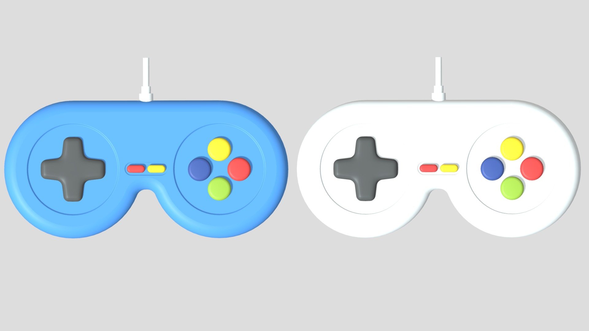 Cartoon Game Controller 1 3d model