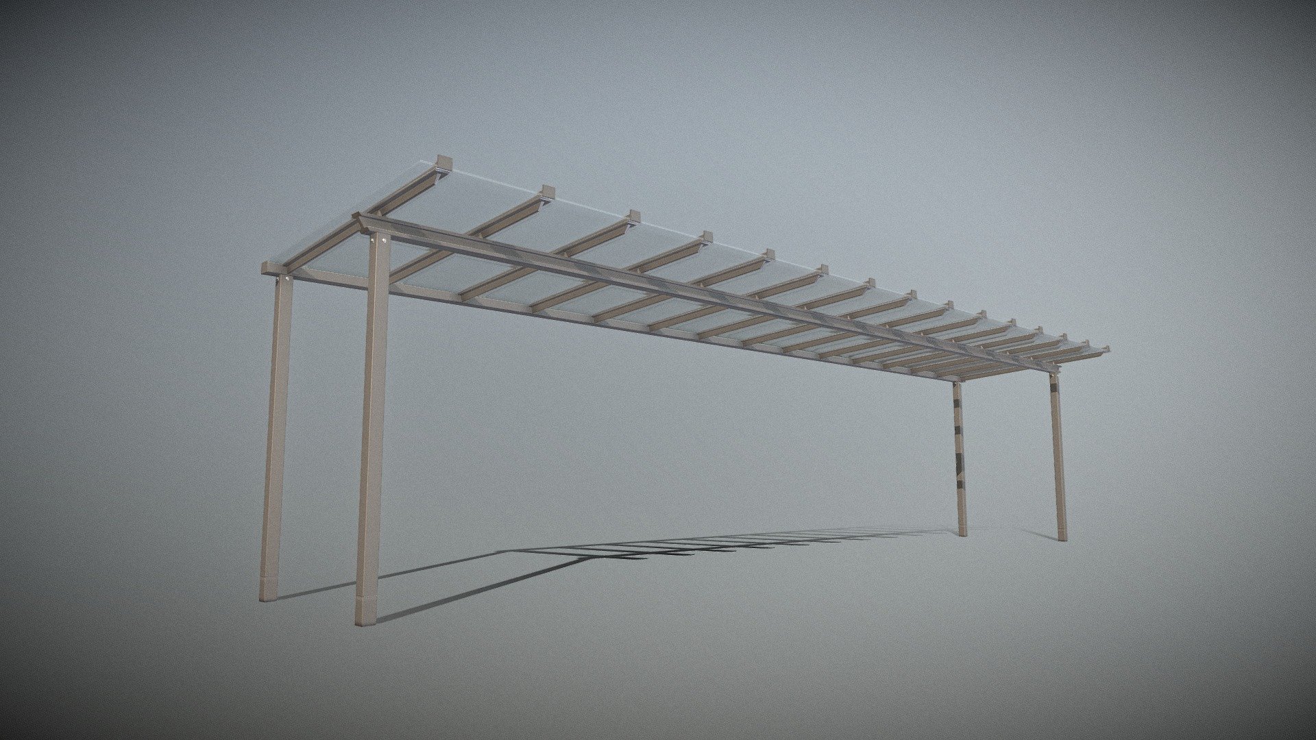 Glass Roof Shelter [3] 10800mm 3d model