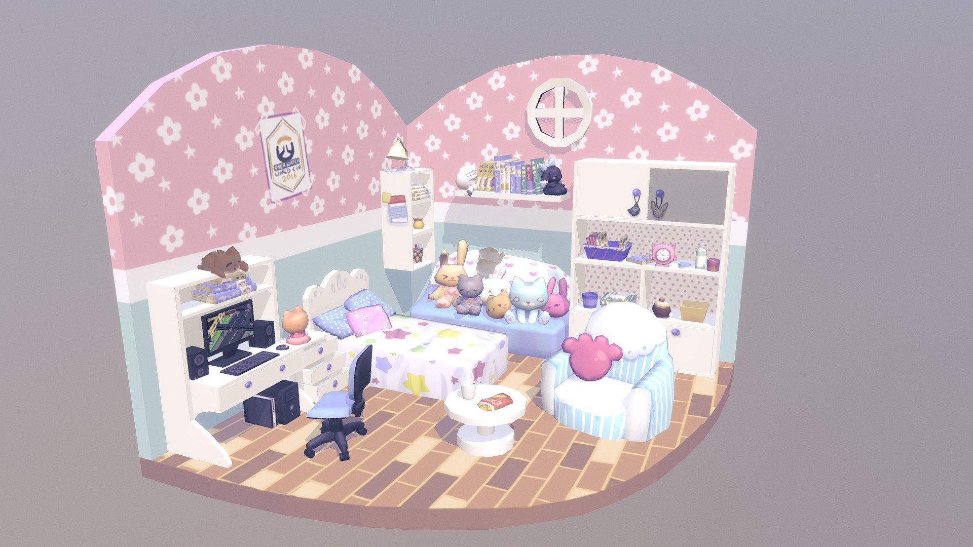 Kawaii Room 3d model