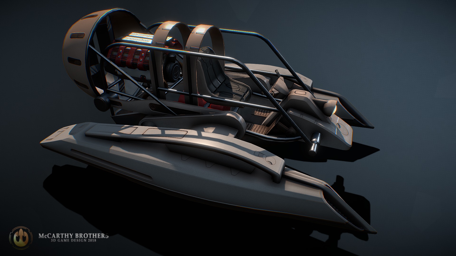 V8 Airboat 3d model