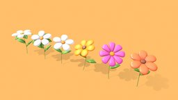 Stylized Daisy Flowers