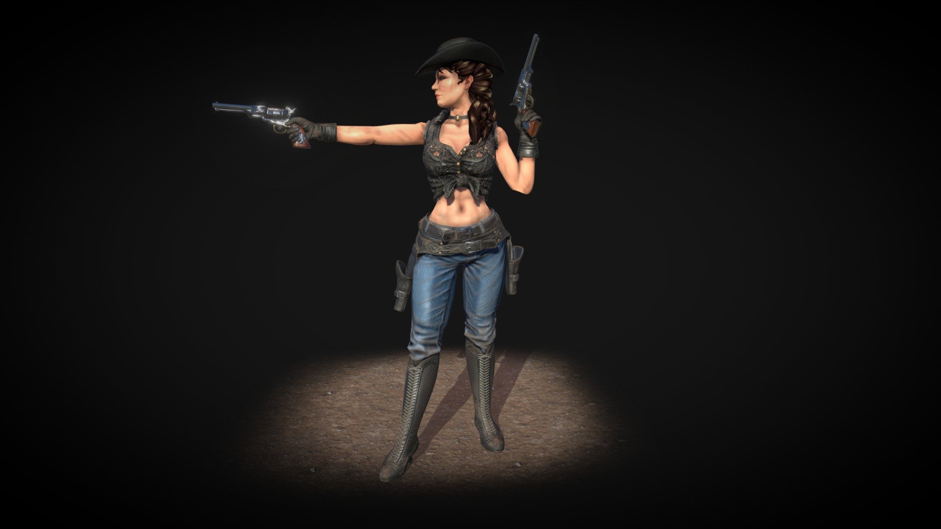 Cowgirl 3d model