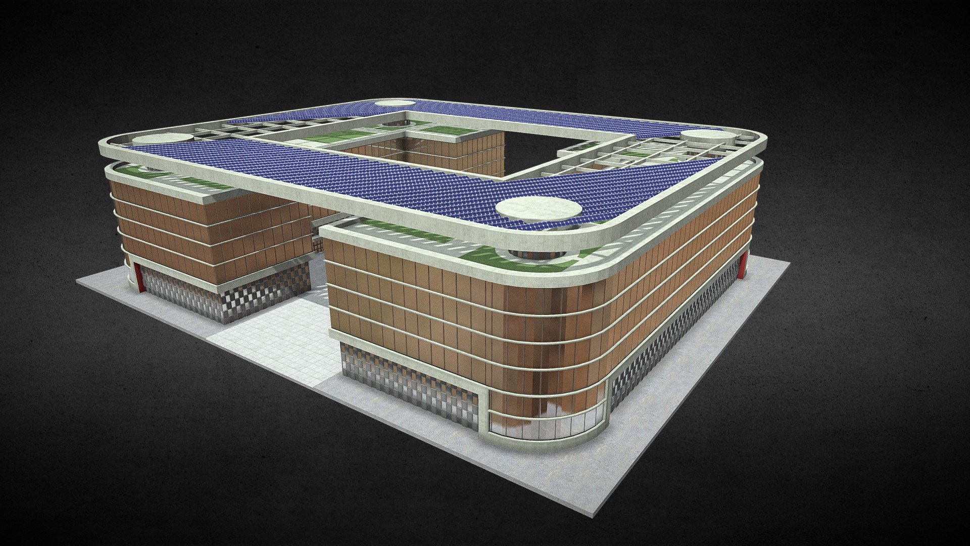 High School Center 3d model