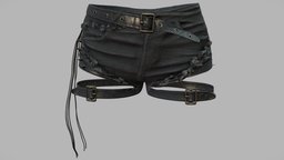 Female Ripped Denim Shorts