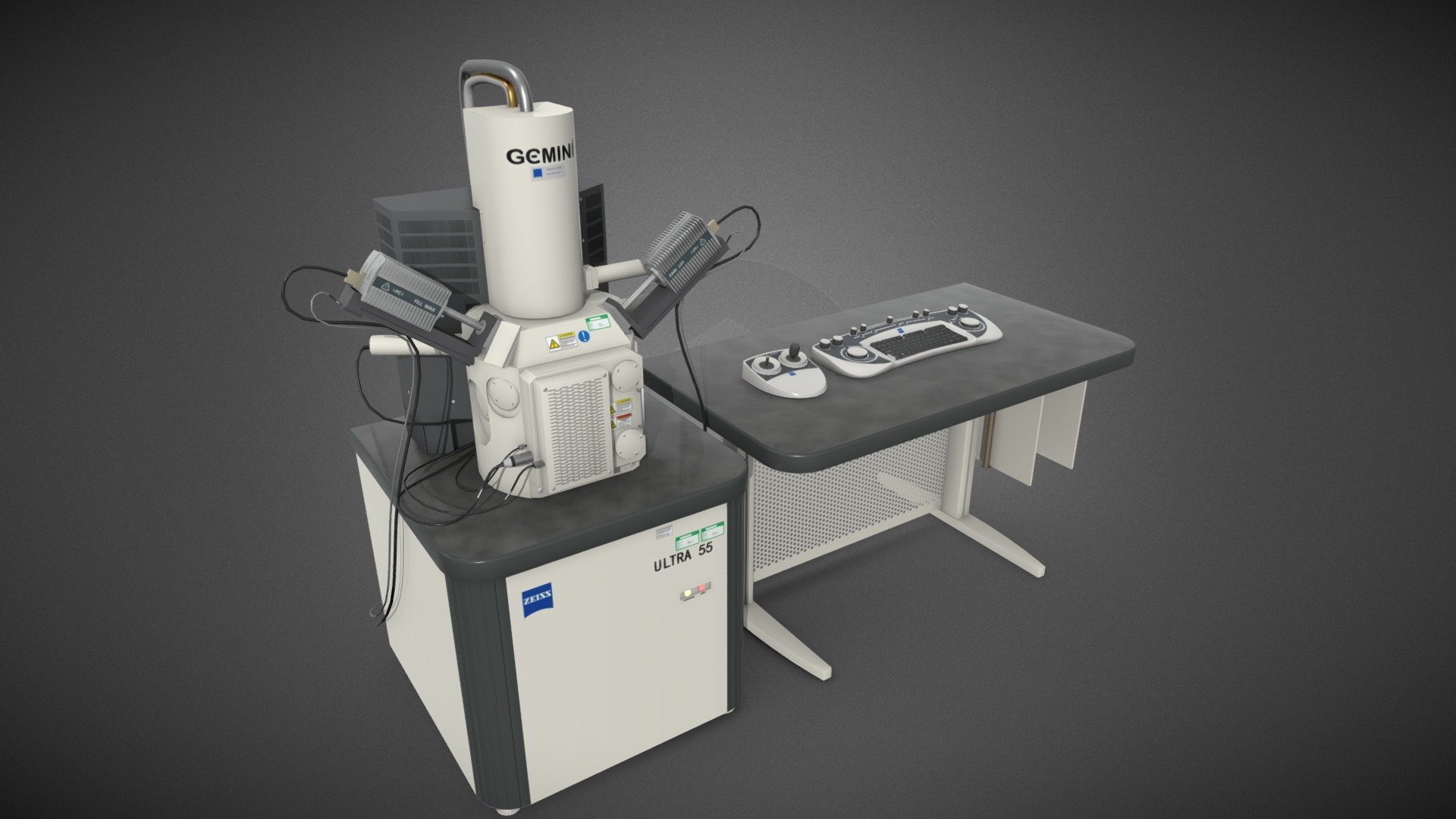 electron microscope FESEM Gemini 3d model