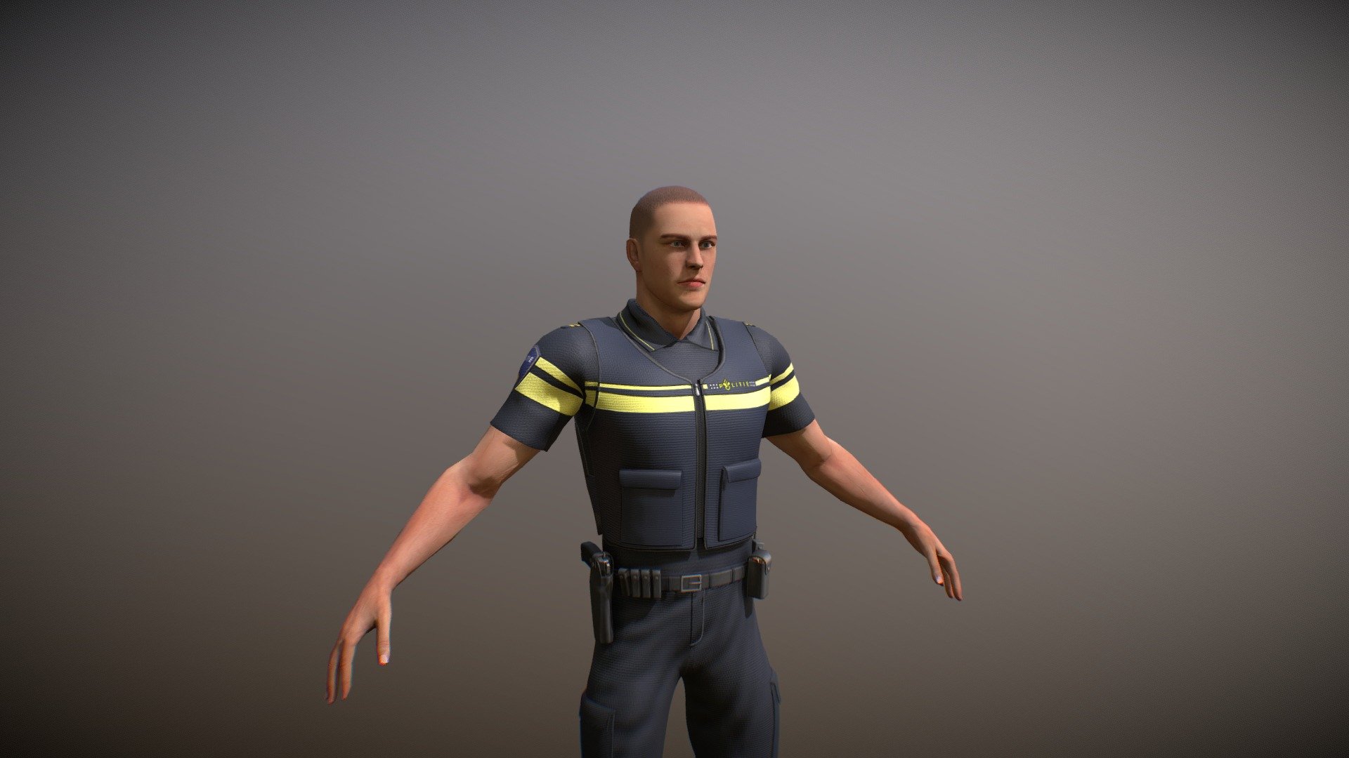 [UE4] Dutch Police Surveillant (Male) 3d model