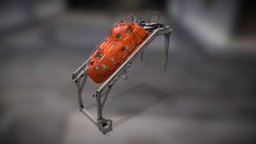 freefall lifeboat with platform