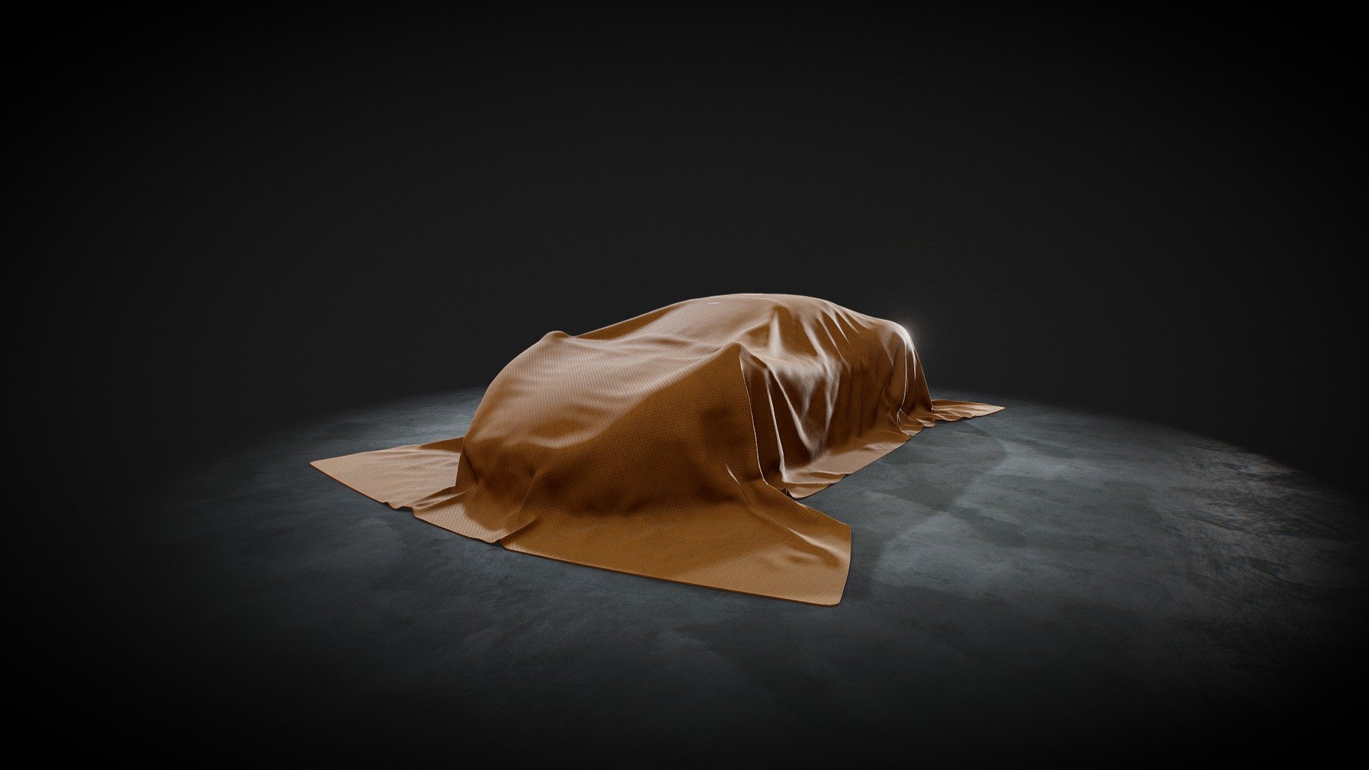 Car covered 3d model