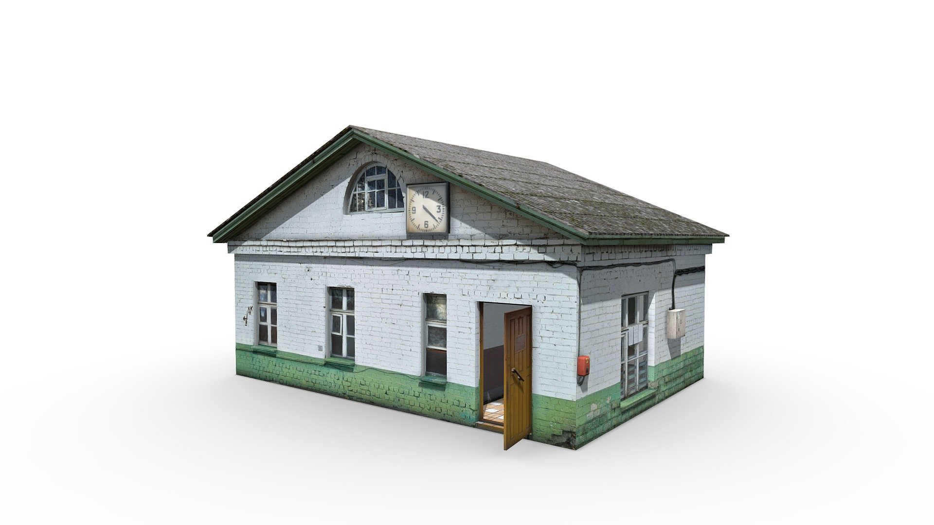 Old Soviet checkpoint 3d model