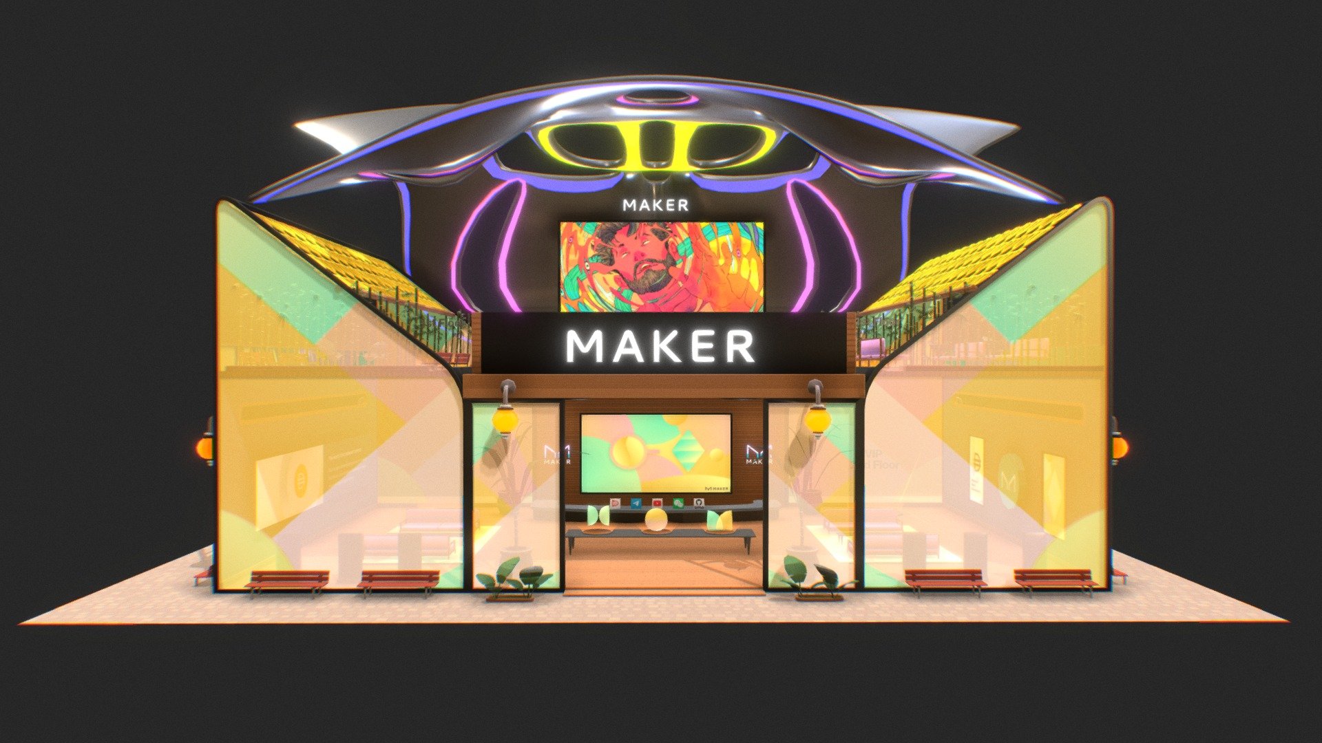 Maker House HQ 3d model