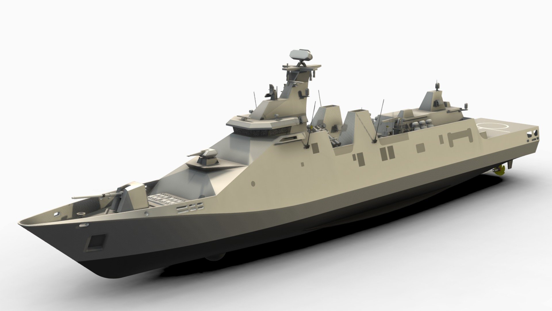 Frigate Kelas Martadinata 3d model