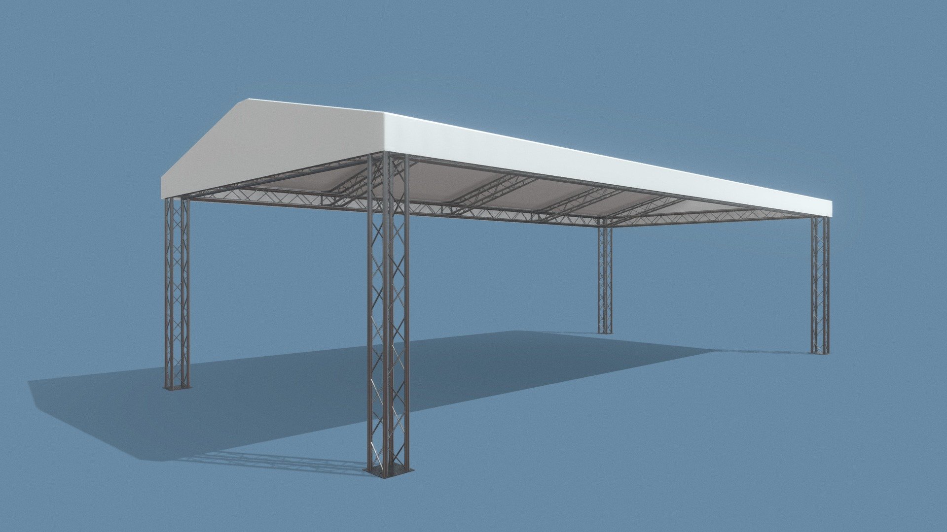 Rectangular Tent 12x6 Meters 3d model