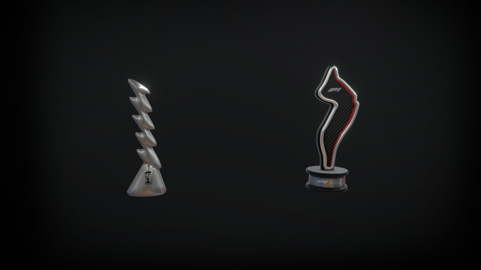 F1 Trophies 3d model