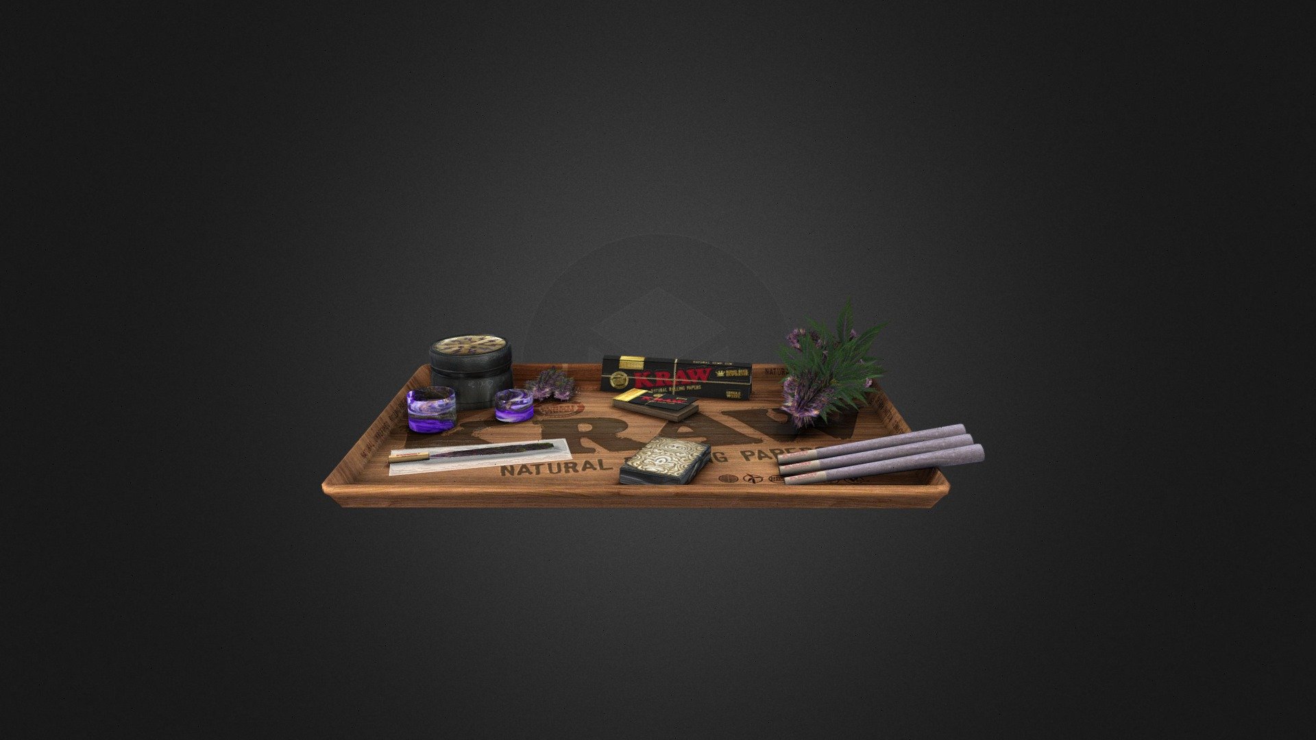 weed kit purple haze 3d model