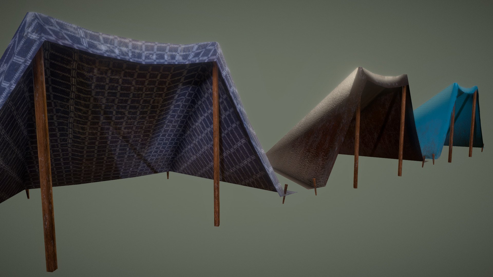 Merchant Tents 3d model