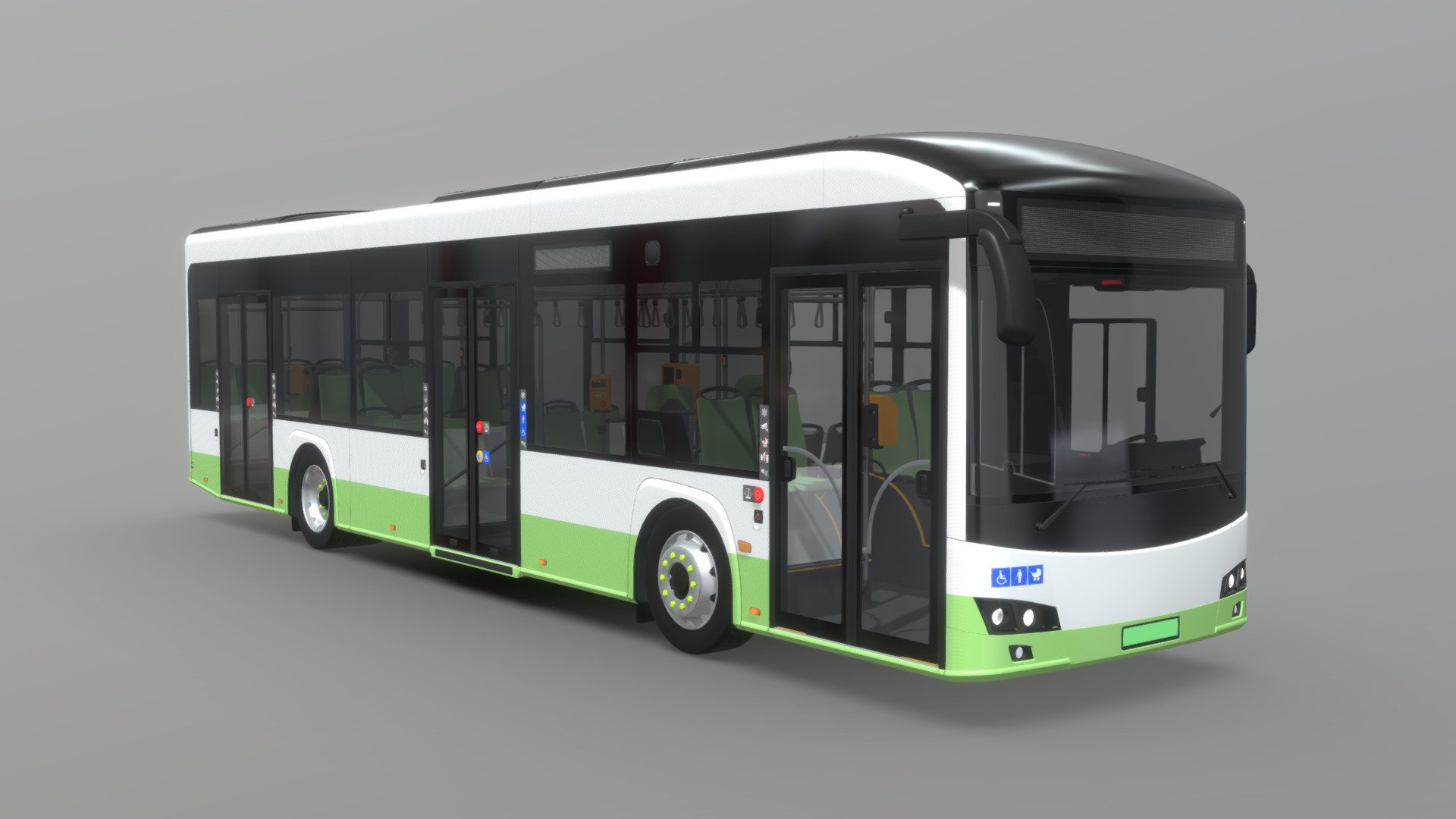 Electric City Bus II gen [Full Interior] 3d model