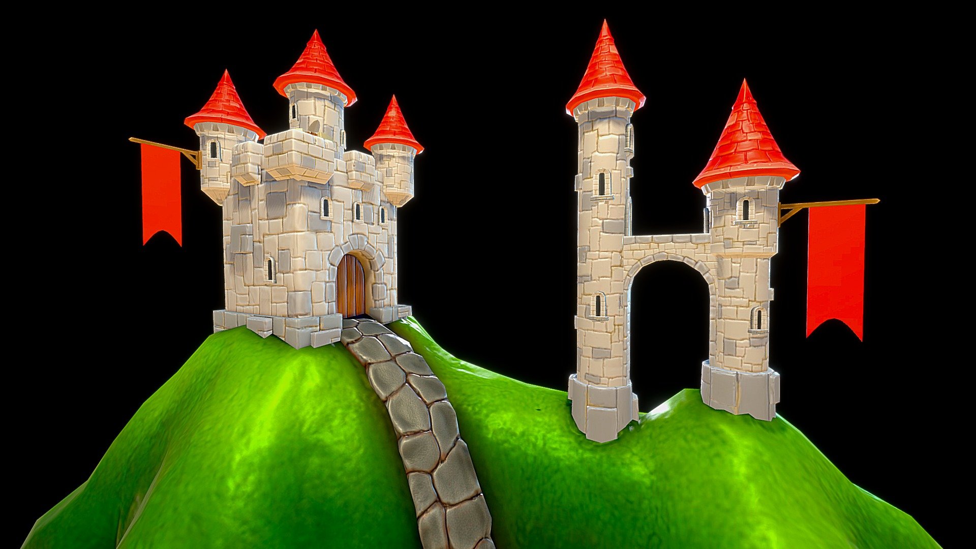 Cartoon Castle 3d model