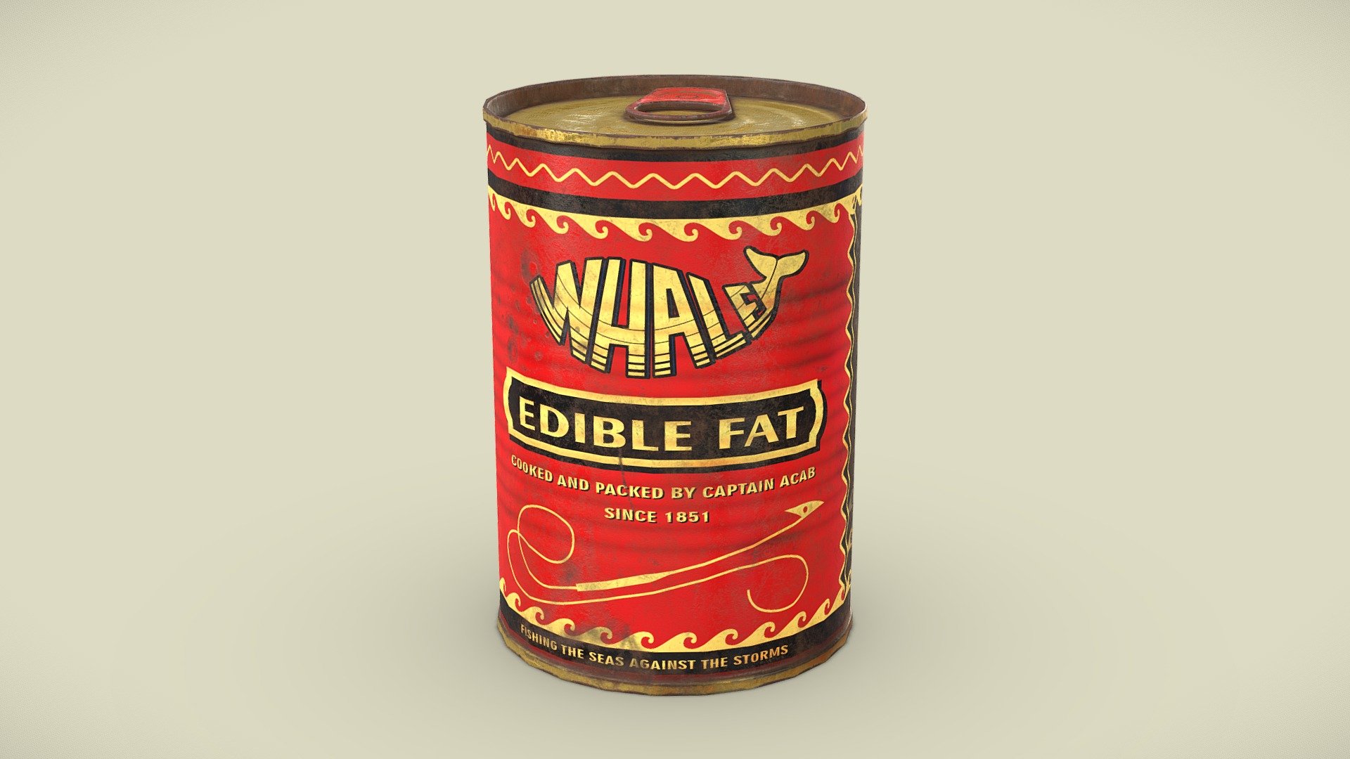 Whale fat Can 3d model