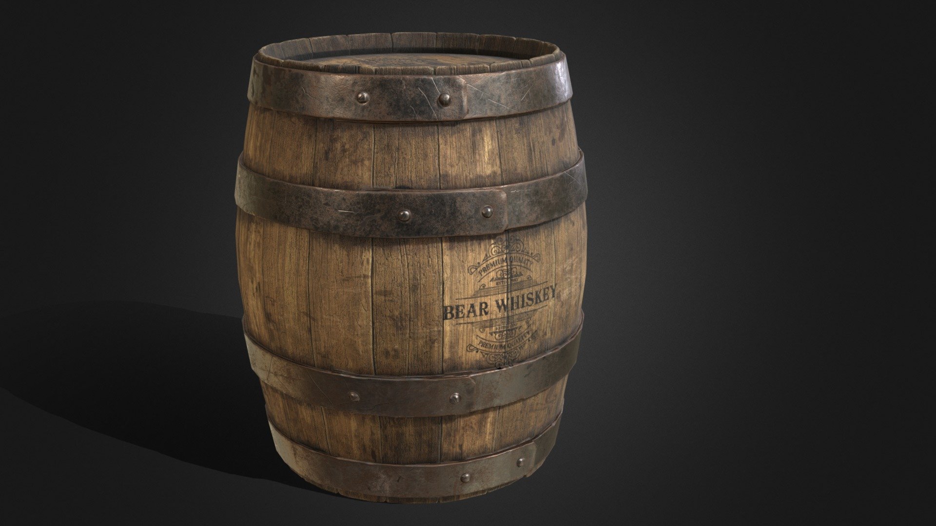 Whiskey barrel 3d model