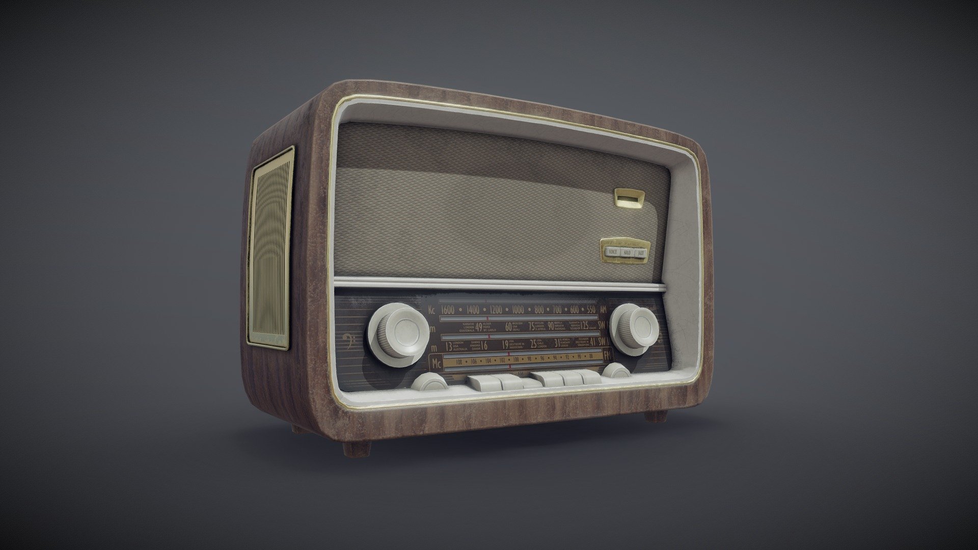 Old Radio 3d model