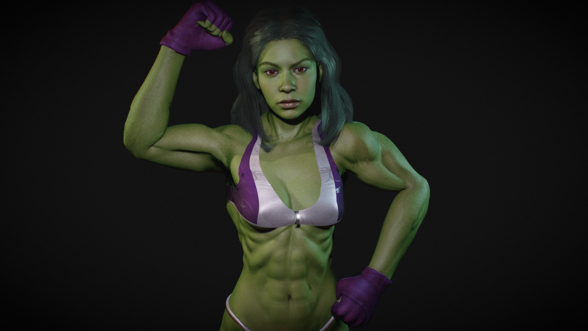 She-Hulk Cosplay 3d model