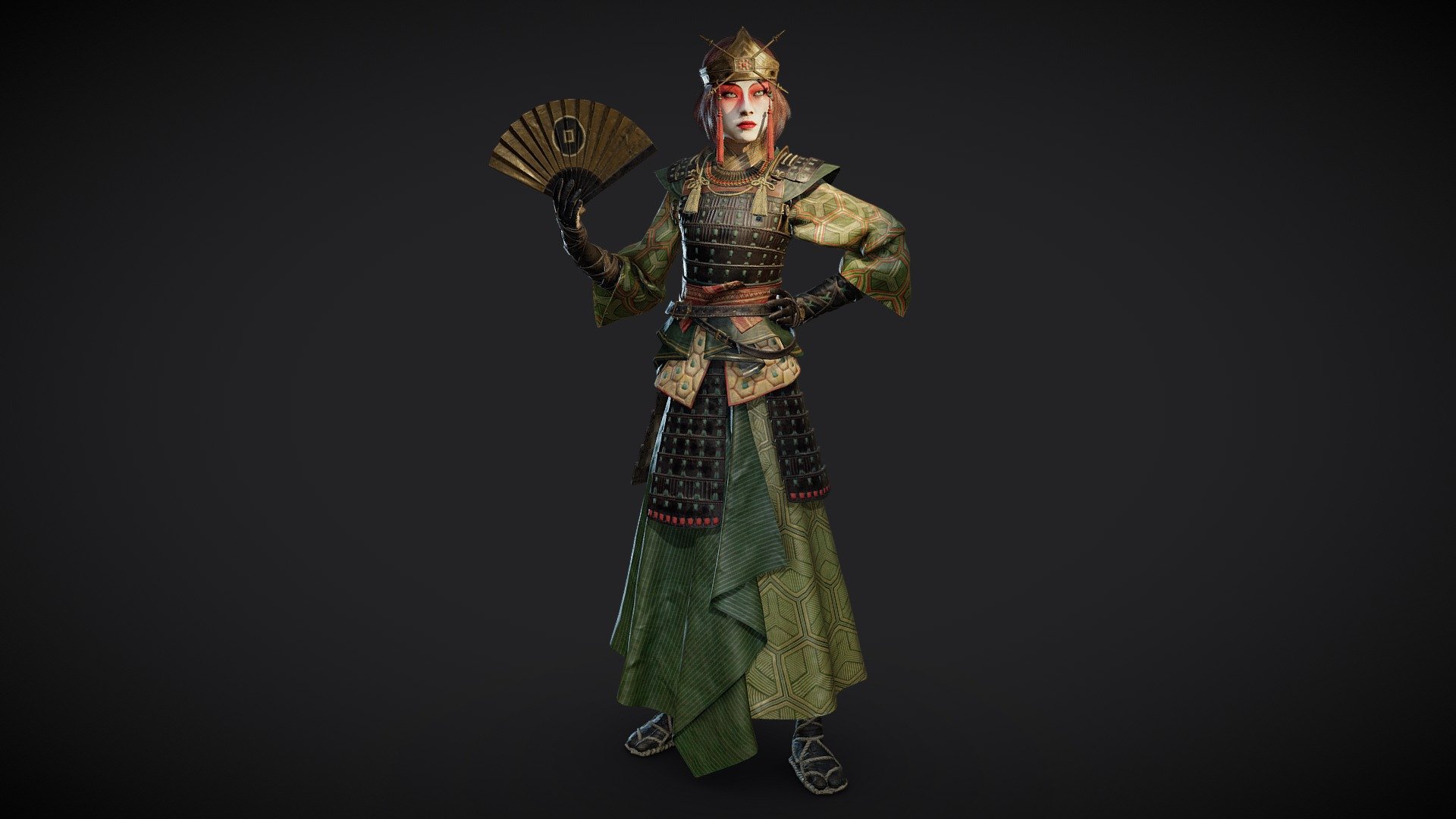 Kyoshi warrior Suki (ATLA fanart) 3d model